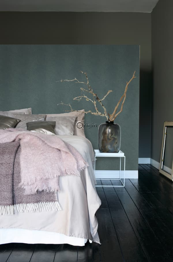 Origin Wallcoverings tapet ormskinn bensinblått 0,53 x 10,05 m