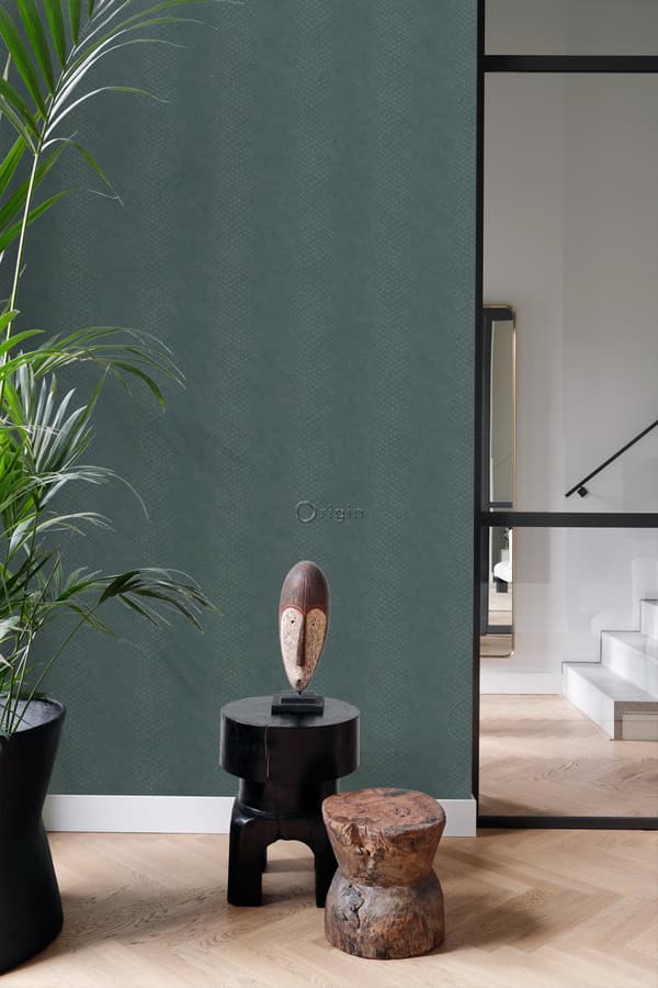 Origin Wallcoverings tapet ormskinn bensinblått 0,53 x 10,05 m