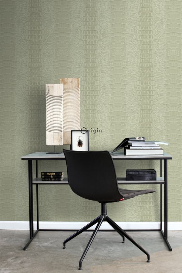 Origin Wallcoverings tapet krokodilhud beige 0,53 x 10,05 m