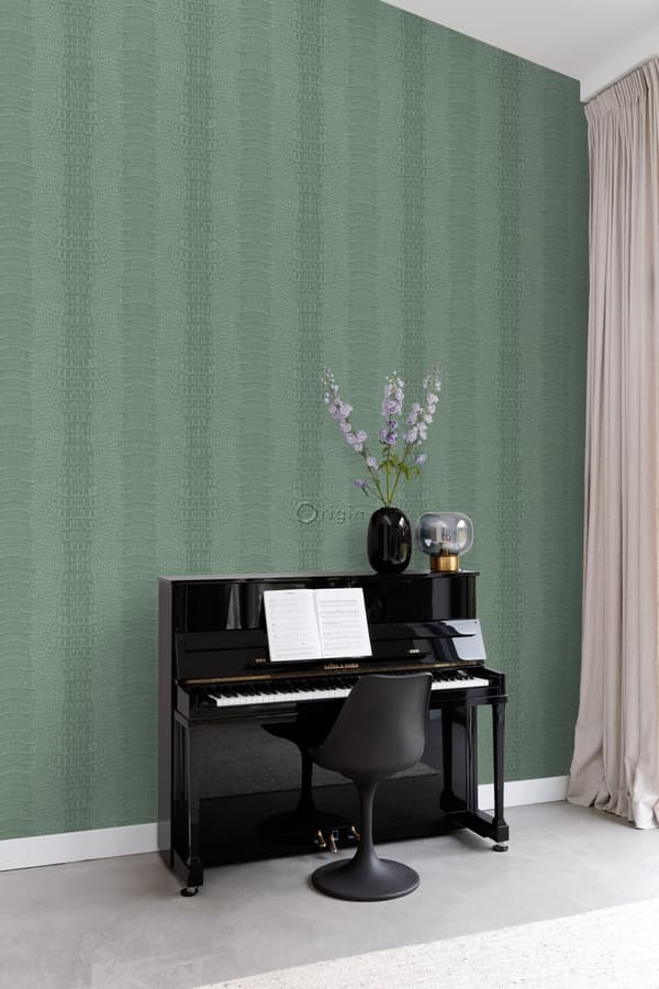 Origin Wallcoverings tapet krokodillehud gråligtgrønt 0,53 x 10,05 m
