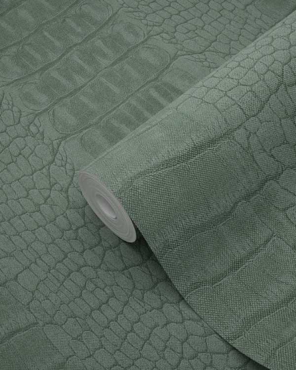 Origin Wallcoverings tapet krokodillehud gråligtgrønt 0,53 x 10,05 m