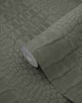 Miniatyrbild 7 av 8: Origin Wallcoverings tapet krokodilhud gråaktigt olivgrönt 0,53 x 10,05 m