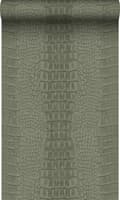 Miniatyrbild 1 av 8: Origin Wallcoverings tapet krokodilhud gråaktigt olivgrönt 0,53 x 10,05 m