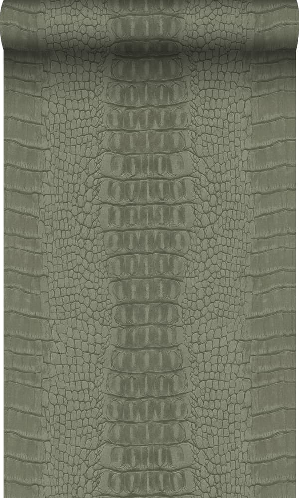 Origin Wallcoverings tapet krokodilhud gråaktigt olivgrönt 0,53 x 10,05 m