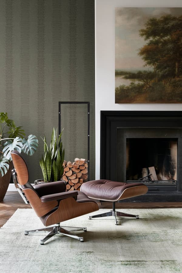 Origin Wallcoverings tapet krokodillehud mulvarpegråt 0,53 x 10,05 m
