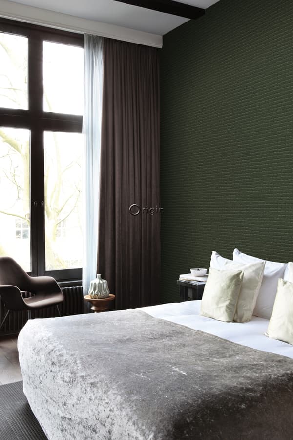 Origin Wallcoverings tapet krokodilhud mossgrönt 0,53 x 10,05 m