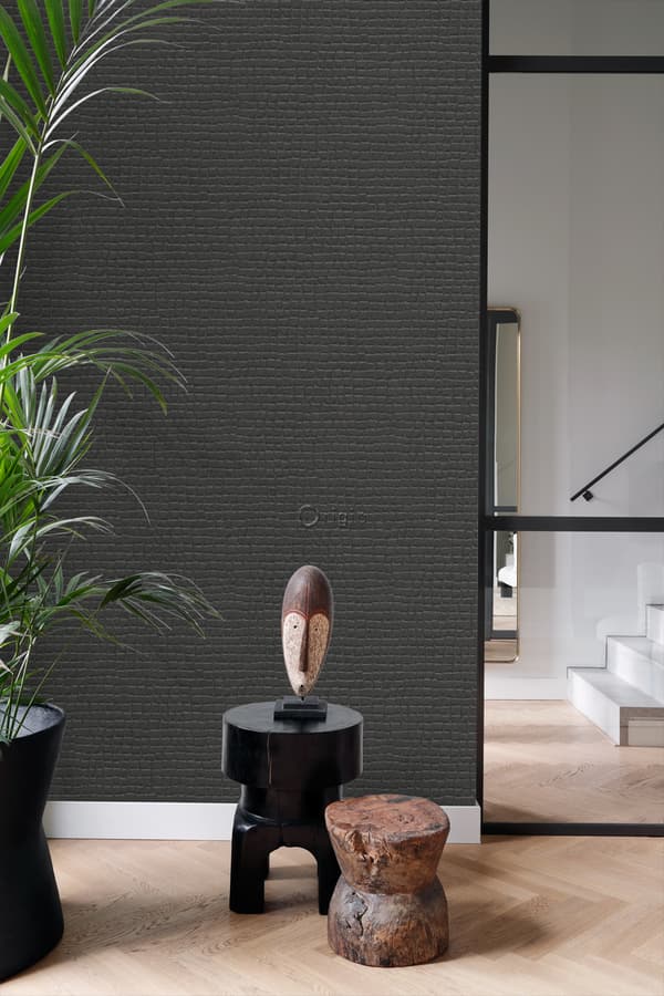 Origin Wallcoverings tapet krokodilhud svart 0,53 x 10,05 m