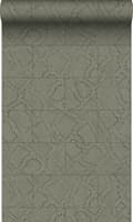 Miniatyrbild 1 av 8: Origin Wallcoverings tapet kakelmotiv med ormskinn tryck mullvadsgrått 0,53 x 10,05 m