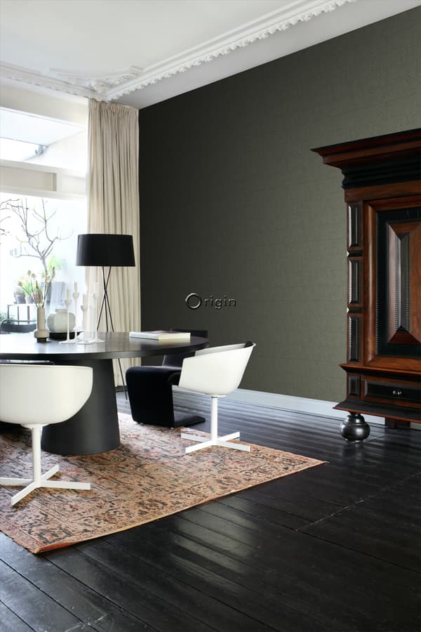 Origin Wallcoverings tapet kakelmotiv med ormskinn tryck gråaktigt olivgrönt 0,53 x 10,05 m