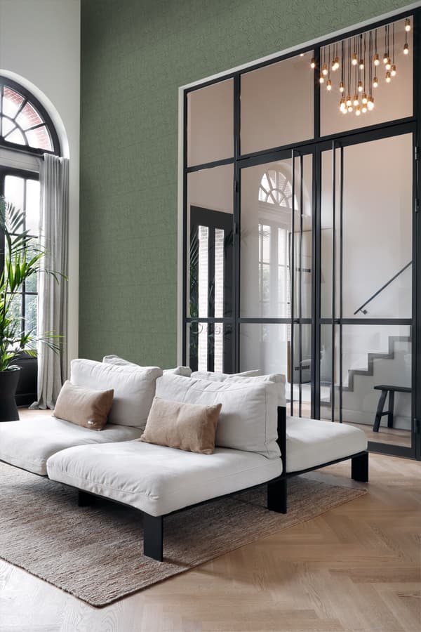 Origin Wallcoverings tapet kakelmotiv med ormskinn tryck grågrönt 0,53 x 10,05 m