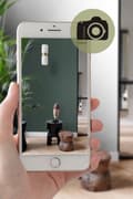 Miniatyrbillede 6 af 8: Origin Wallcoverings tapet flisemotiv med slangeskind print benzinblåt 0,53 x 10,05 m