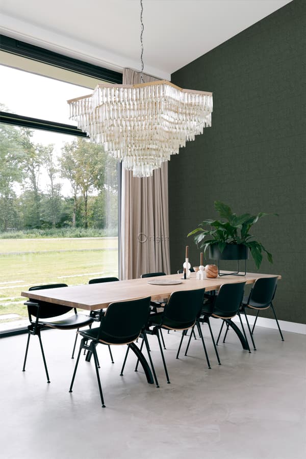 Origin Wallcoverings tapet kakelmotiv med ormskinn tryck mörkgrönt 0,53 x 10,05 m