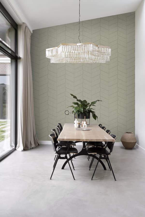 Origin Wallcoverings tapet kakelmotiv med ormskinn tryck beige 0,53 x 10,05 m