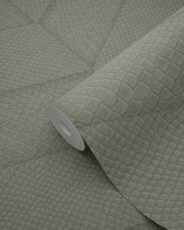 Origin Wallcoverings tapet kakelmotiv med ormskinn tryck beige 0,53 x 10,05 m