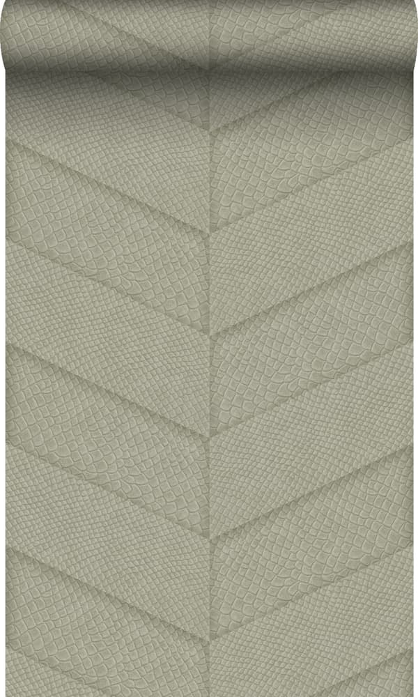 Origin Wallcoverings tapet kakelmotiv med ormskinn tryck beige 0,53 x 10,05 m