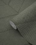 Miniatyrbild 8 av 8: Origin Wallcoverings tapet kakelmotiv med ormskinn tryck gråaktigt olivgrönt 0,53 x 10,05 m