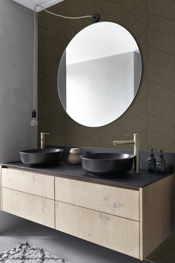 Origin Wallcoverings tapet kakelmotiv med ormskinn tryck brunt 0,53 x 10,05 m