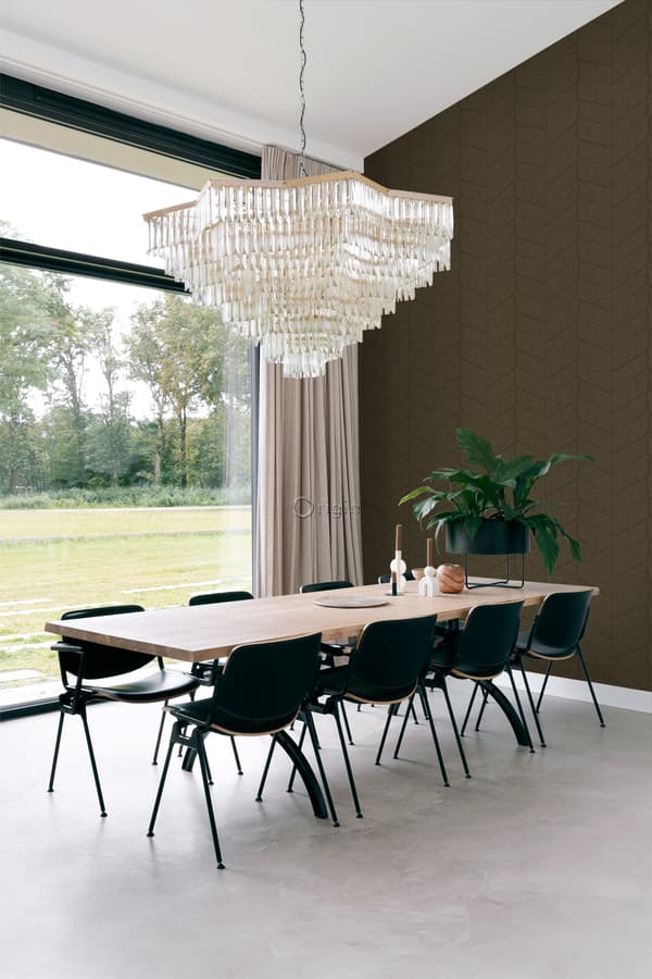 Origin Wallcoverings tapet kakelmotiv med ormskinn tryck brunt 0,53 x 10,05 m