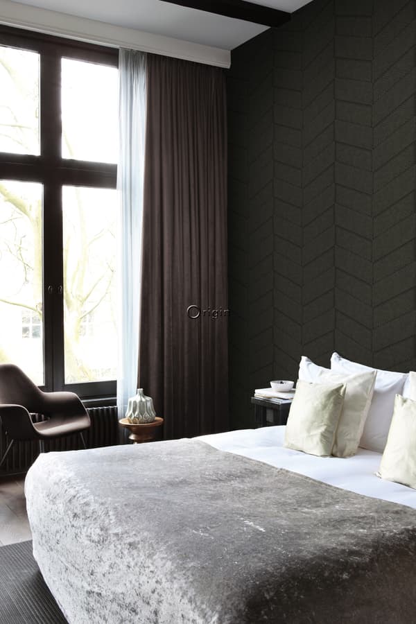 Origin Wallcoverings tapet kakelmotiv med ormskinn tryck mörkbrunt 0,53 x 10,05 m