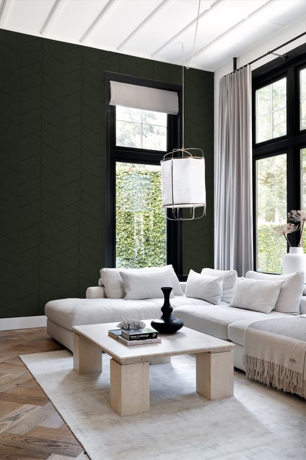 Origin Wallcoverings tapet kakelmotiv med ormskinn tryck mörkgrönt 0,53 x 10,05 m