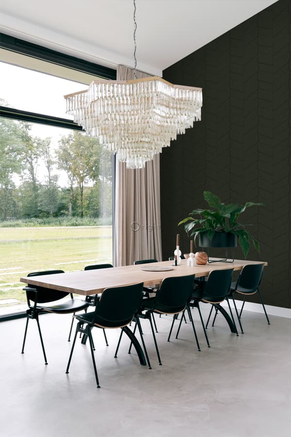 Origin Wallcoverings tapet kakelmotiv med ormskinn tryck mörkgrönt 0,53 x 10,05 m
