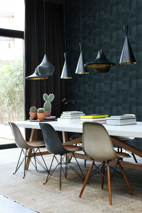 Origin Wallcoverings tapet djurmönster bläckblått 0,53 x 10,05 m