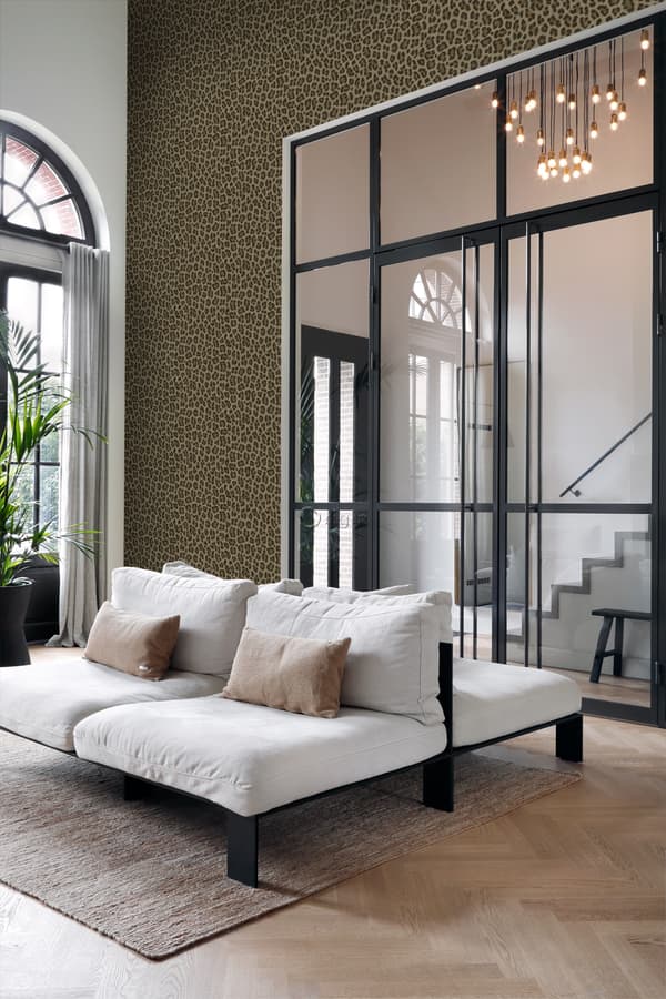 Origin Wallcoverings tapet leopardskinn brunt och beige 0,53 x 10,05 m