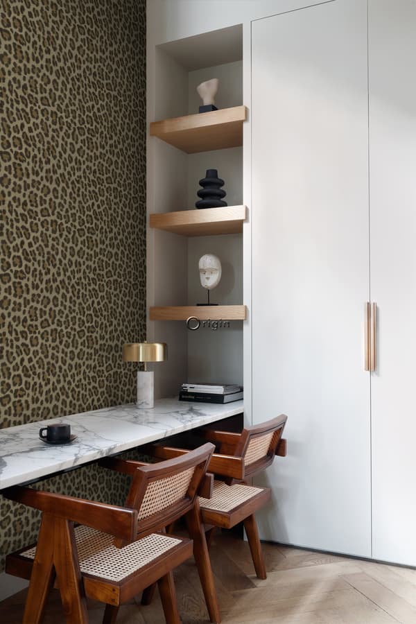 Origin Wallcoverings tapet leopardskinn brunt och beige 0,53 x 10,05 m