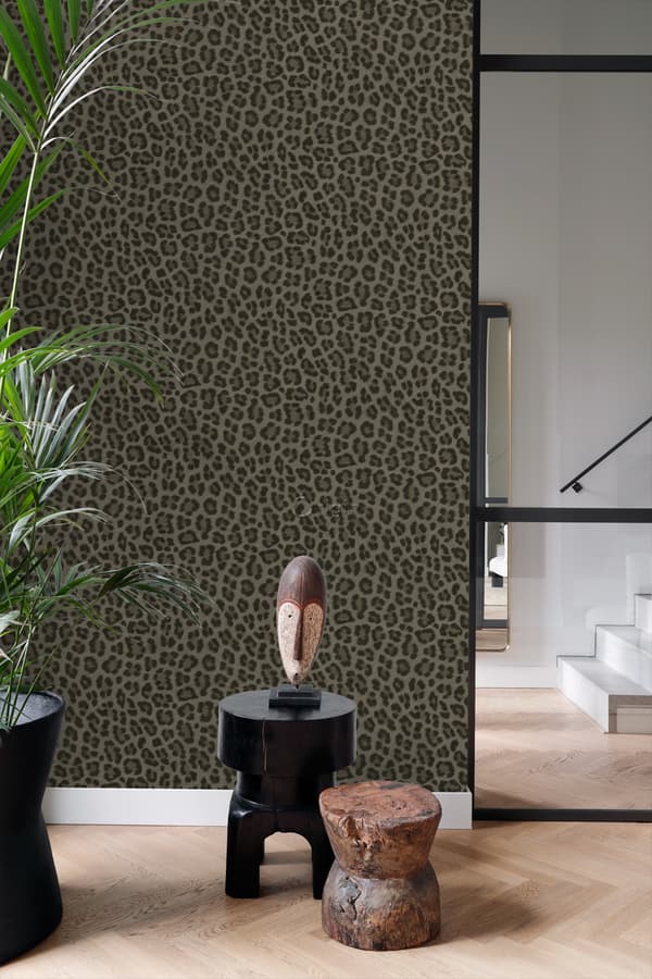 Origin Wallcoverings tapet leopardskinn mullvadsgrått 0,53 x 10,05 m