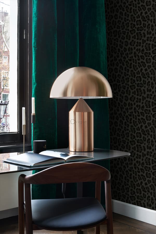 Origin Wallcoverings tapet leopardskinn mörkgrått och svart 0,53 x 10,05 m