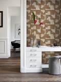 Miniatyrbild 4 av 8: Origin Wallcoverings tapet kohud look brunt och vitt 0,53 x 10,05 m