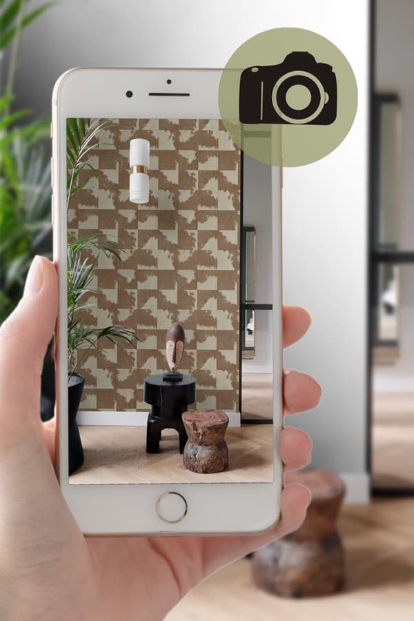 Origin Wallcoverings tapet kohud look brunt och vitt 0,53 x 10,05 m
