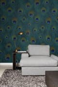 Miniatyrbild 5 av 8: Origin Wallcoverings fototapet påfågelfjädrar havsgrönt 150 x 279 cm