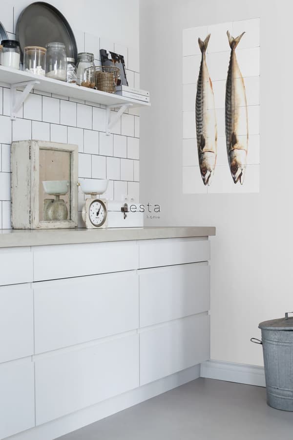 ESTAhome wallsticker fisk gråt 97 x 48,5 cm