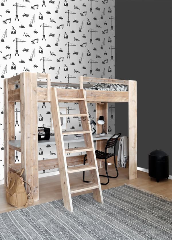 ESTAhome tapet fordon svart och vitt 0,53 x 10,05 m