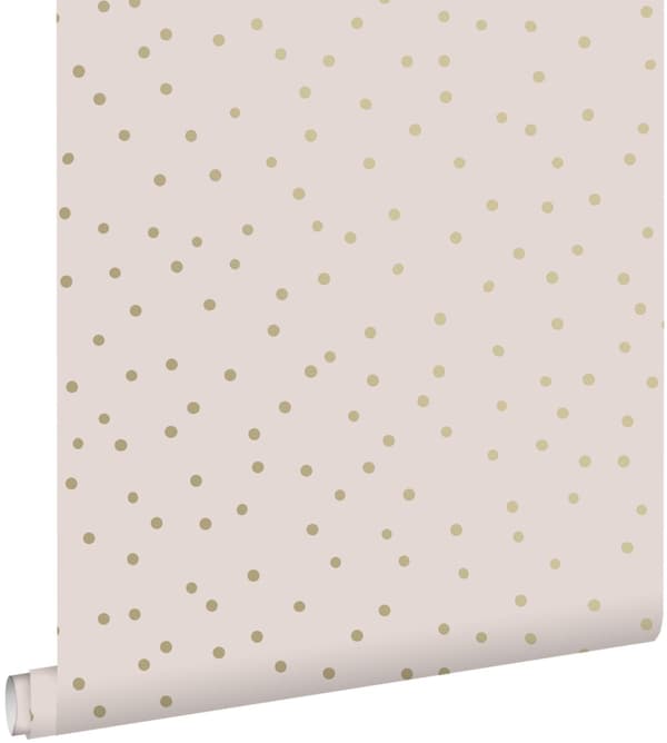 ESTAhome tapet prickar antikrosa och guld 0,53 x 10,05 m