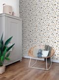 Miniatyrbild 4 av 8: ESTAhome tapet grafiskt motiv vitt, grått och beige 0,53 x 10,05 m