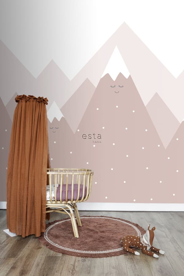 ESTAhome fototapet  bjerge antikrosa 200 x 279 cm