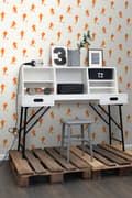 Miniatyrbild 6 av 8: ESTAhome tapet fotbollsspelare orange och vitt 53 cm x 10,05 m