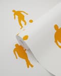 Miniatyrbild 7 av 8: ESTAhome tapet fotbollsspelare orange och vitt 53 cm x 10,05 m