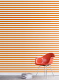 Miniatyrbild 3 av 5: ESTAhome tapet ränder orange och vitt 53 cm x 10,05 m