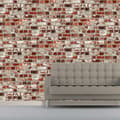 Miniatyrbild 1 av 4: DUTCH WALLCOVERINGS Tapet tegelsten röd