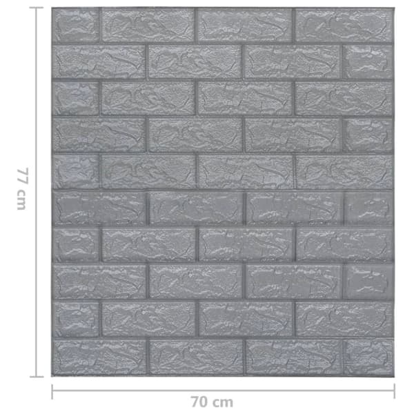 vidaXL 3D-tapet murstein selvklebende 40 stk antrasitt