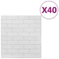 Pikkukuva 1 / 7: vidaXL 3D Tapetti tiilet itsekiinnittyvä 40 kpl valkoinen