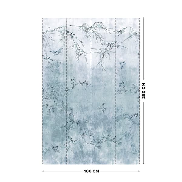 Art for the Home - Fototapet - Japanske fugle - 280x186cm
