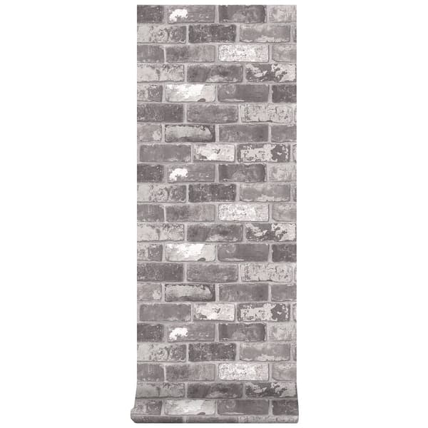 vtwonen - Non-woven tapet - Mursten Grå - Grå - 10mx53cm