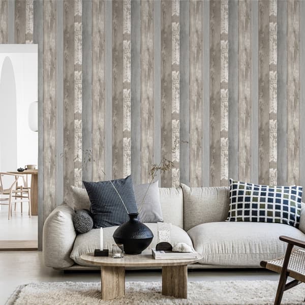 vtwonen - Non-woven tapet - Naturligt træ - 10mx53cm