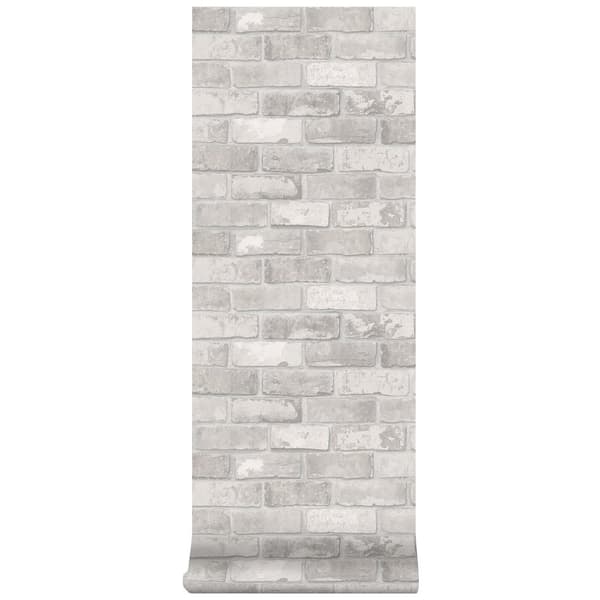 vtwonen - Non-woven tapet - Mursten Lysegrå - Lysegrå - 10mx53cm
