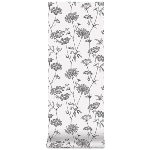 Superfresco Easy - Ikke-vævet tapet - Paraplyblomster - Grå - 10mx53cm