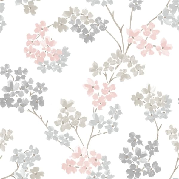 Superfresco Easy - Non-woven tapet - Blossom - Rosa/Grå - 10mx53cm